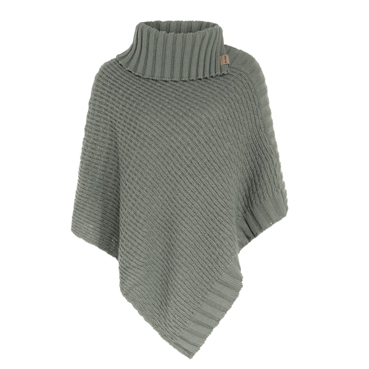 Knit Factory - Nicky | poncho van wol Urban green