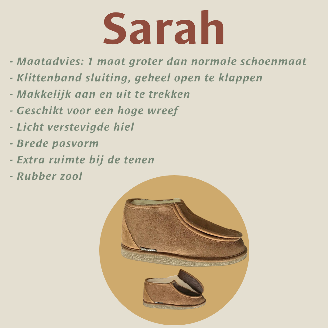 Texelana - Sarah | Hohe Pantoffel mit Klettverschluss