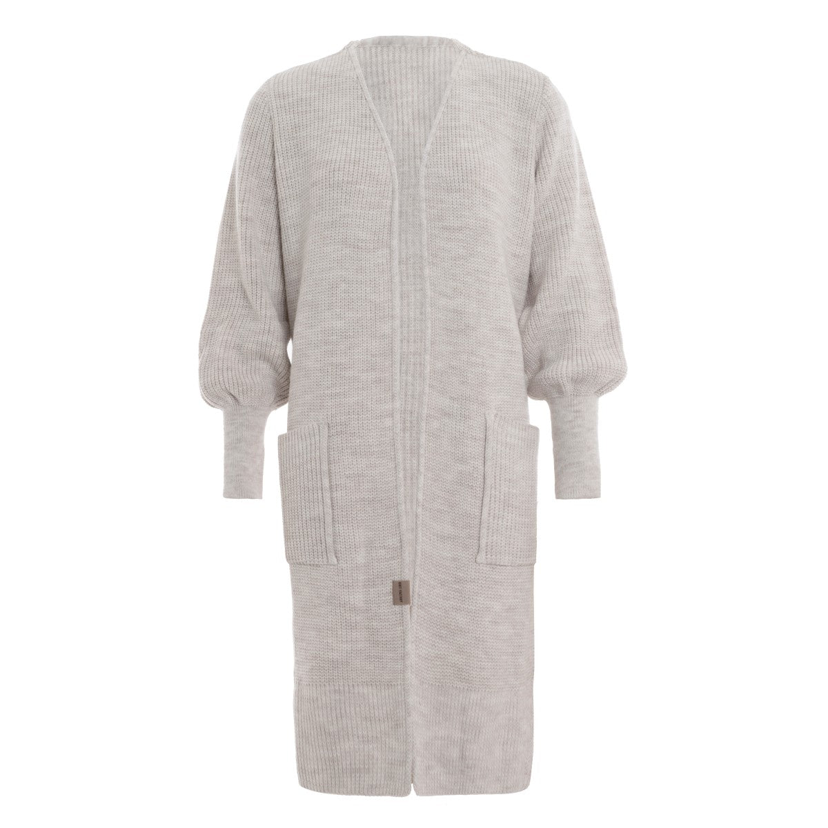 Knit Factory - Patty | lang gebreid damesvest Beige