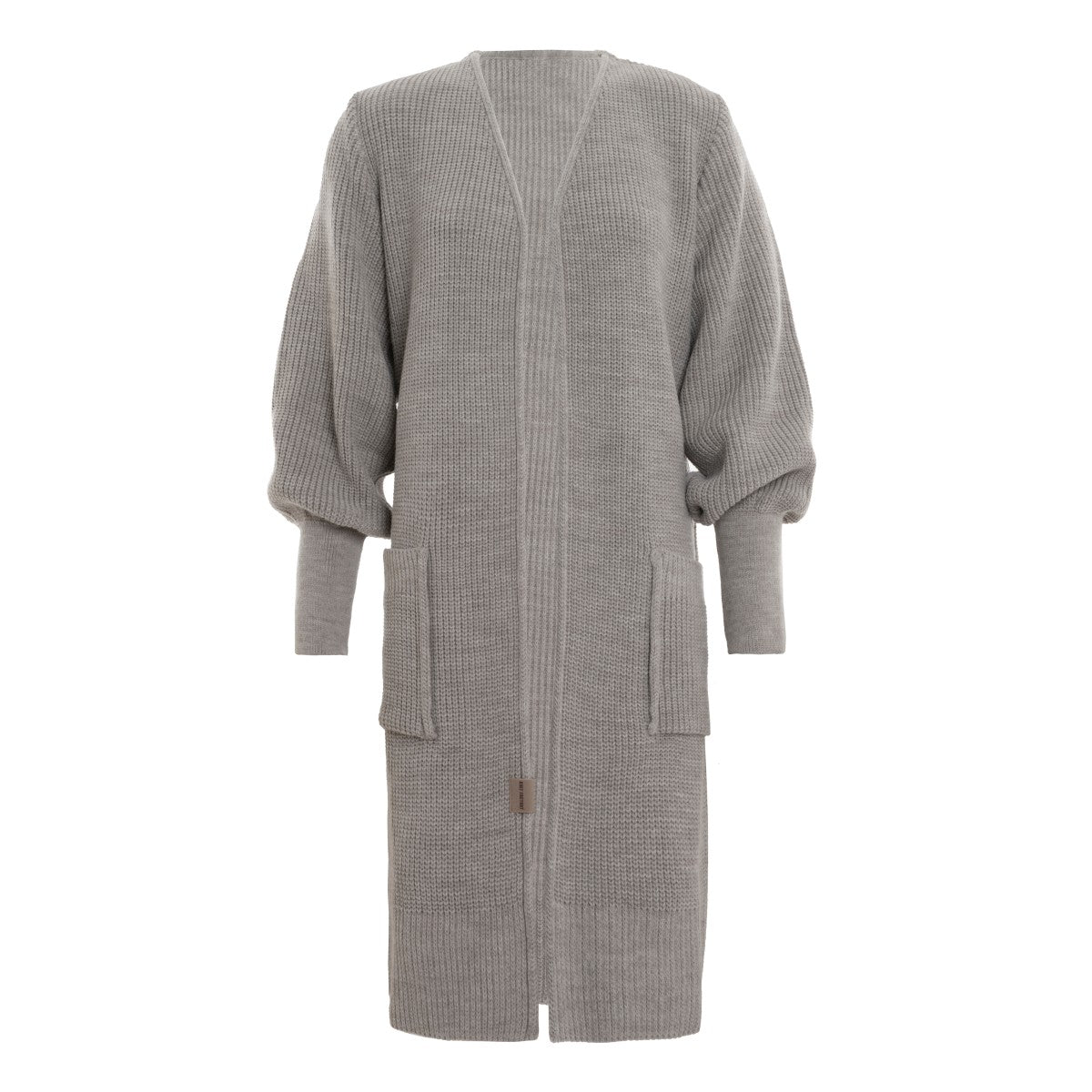 Knit Factory - Patty | lang gebreid damesvest Iced Clay