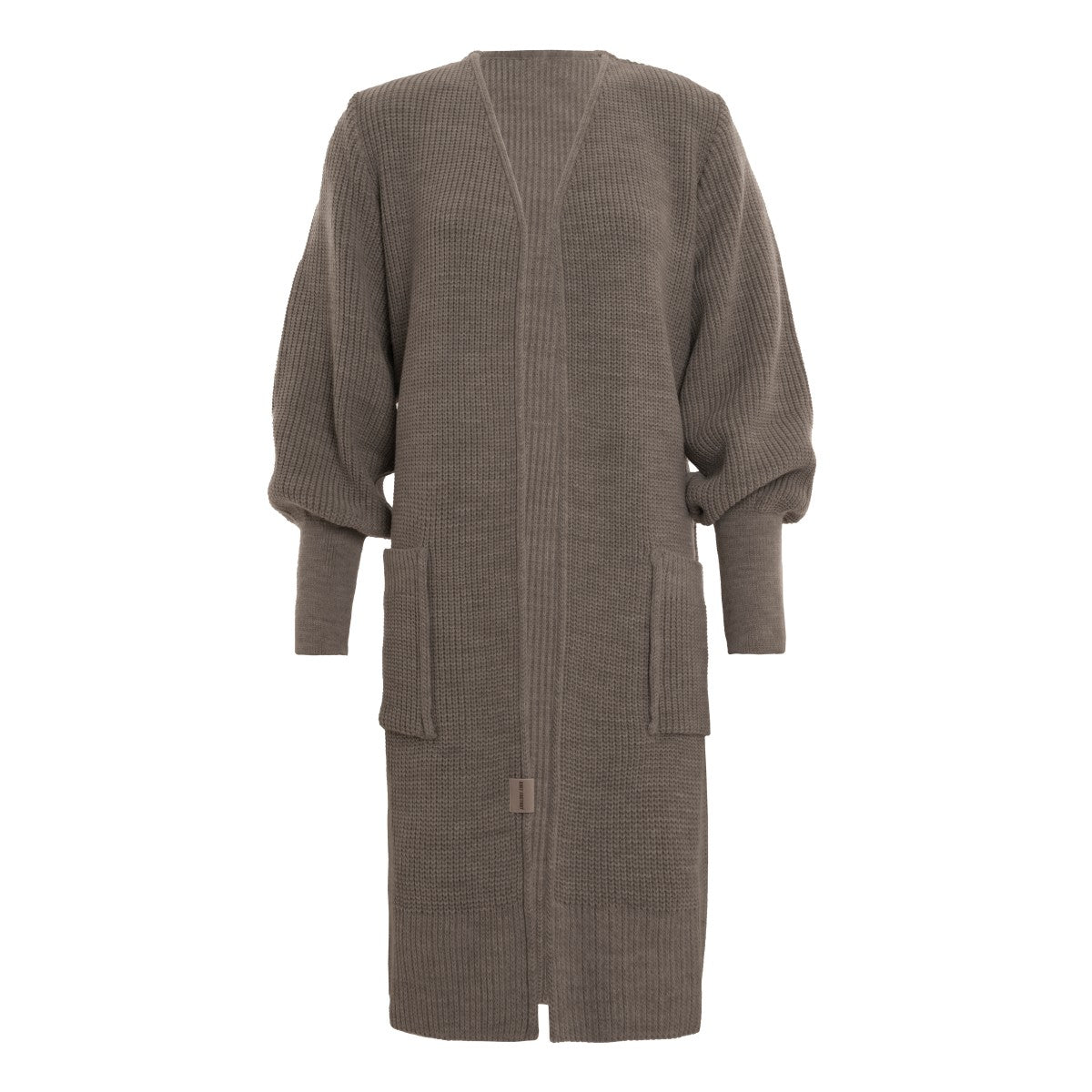 Knit Factory - Patty | lang gebreid damesvest Marron