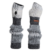 Knit Factory - Remy | gebreide armwarmers Silver mist