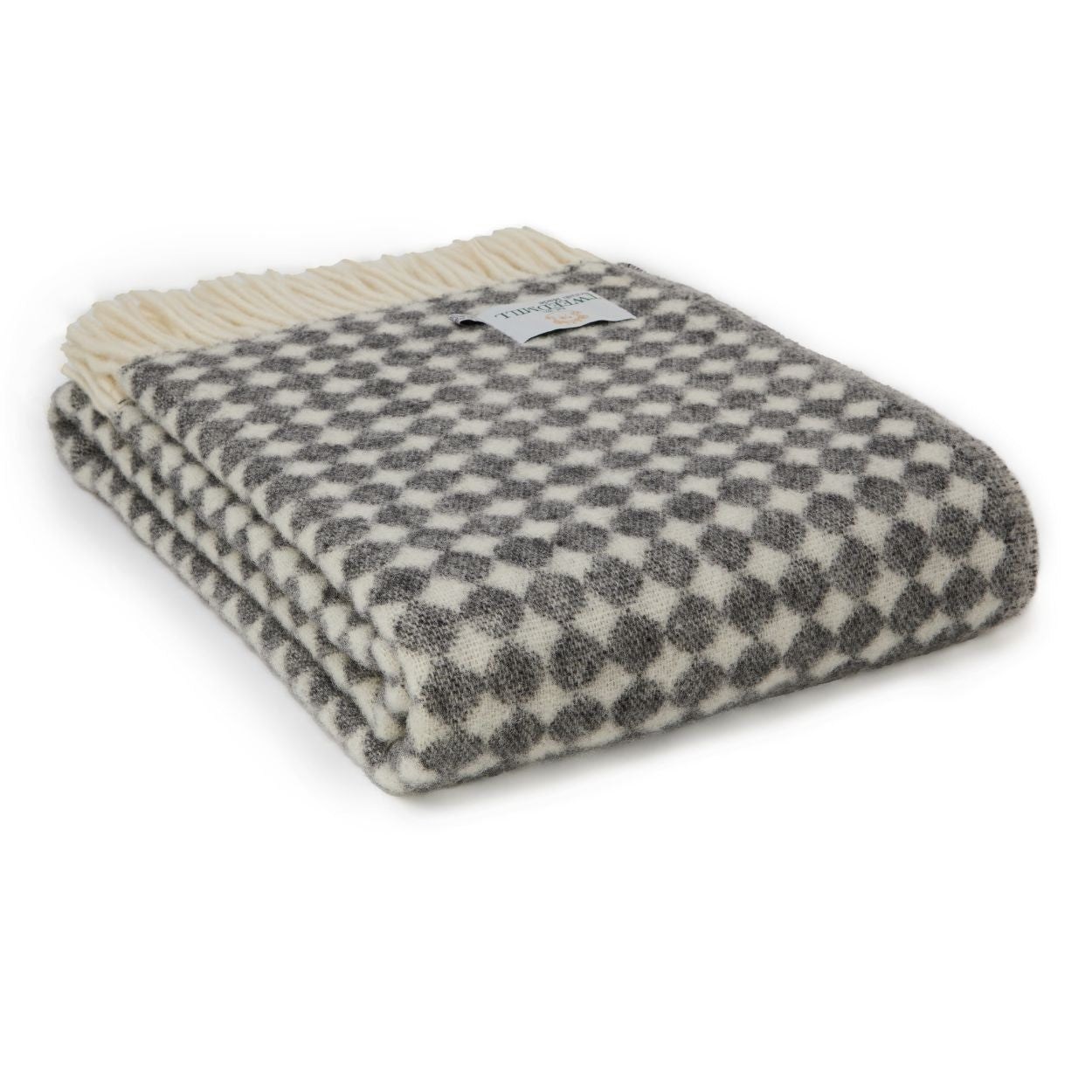 Tweedmill - Jacquard Spot | wollen plaid Charcoal