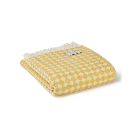 Tweedmill - Jacquard Spot | wollen plaid Oil yellow