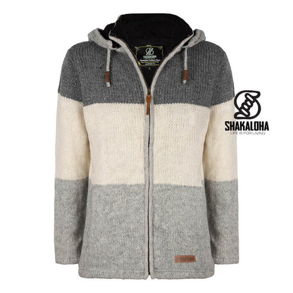 Shakaloha - Tricolore ZH | wool cardigan in three color shades