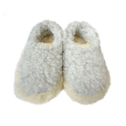 Yoko Wool - Kids Siberian slipper | kinderpantoffel van schapenwol Light grey