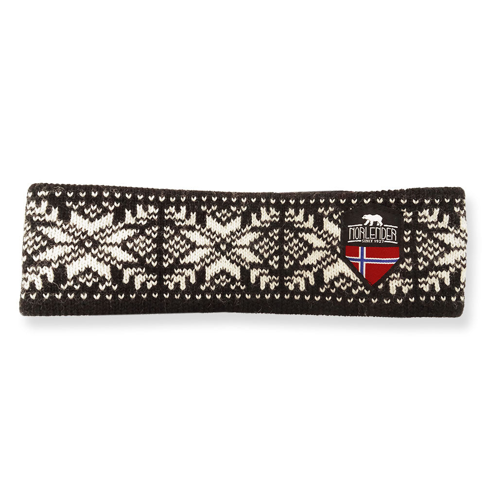 Norlender - Snowflake headband | wollen hoofdband Black