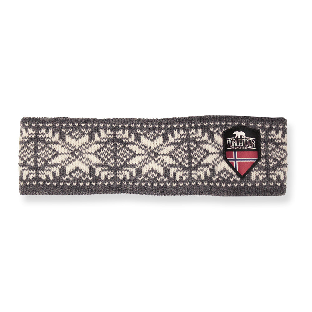 Norlender - Snowflake headband | wollen hoofdband Grey