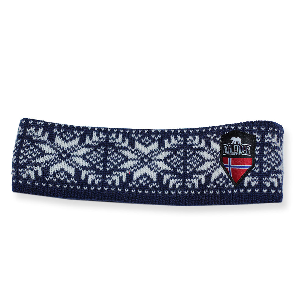Norlender - Snowflake headband | wollen hoofdband Navy