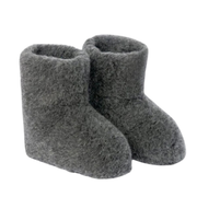 Yoko Wool | pantoffellaars van schapenwol Antraciet