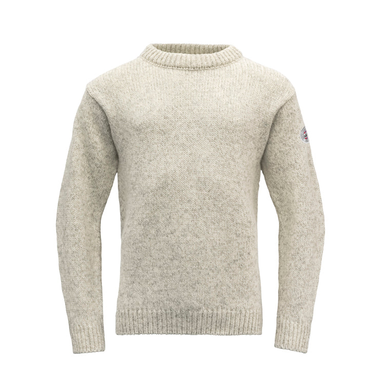 Devold - Nansen crewneck | Noorse wollen trui met ronde hals Grey melange