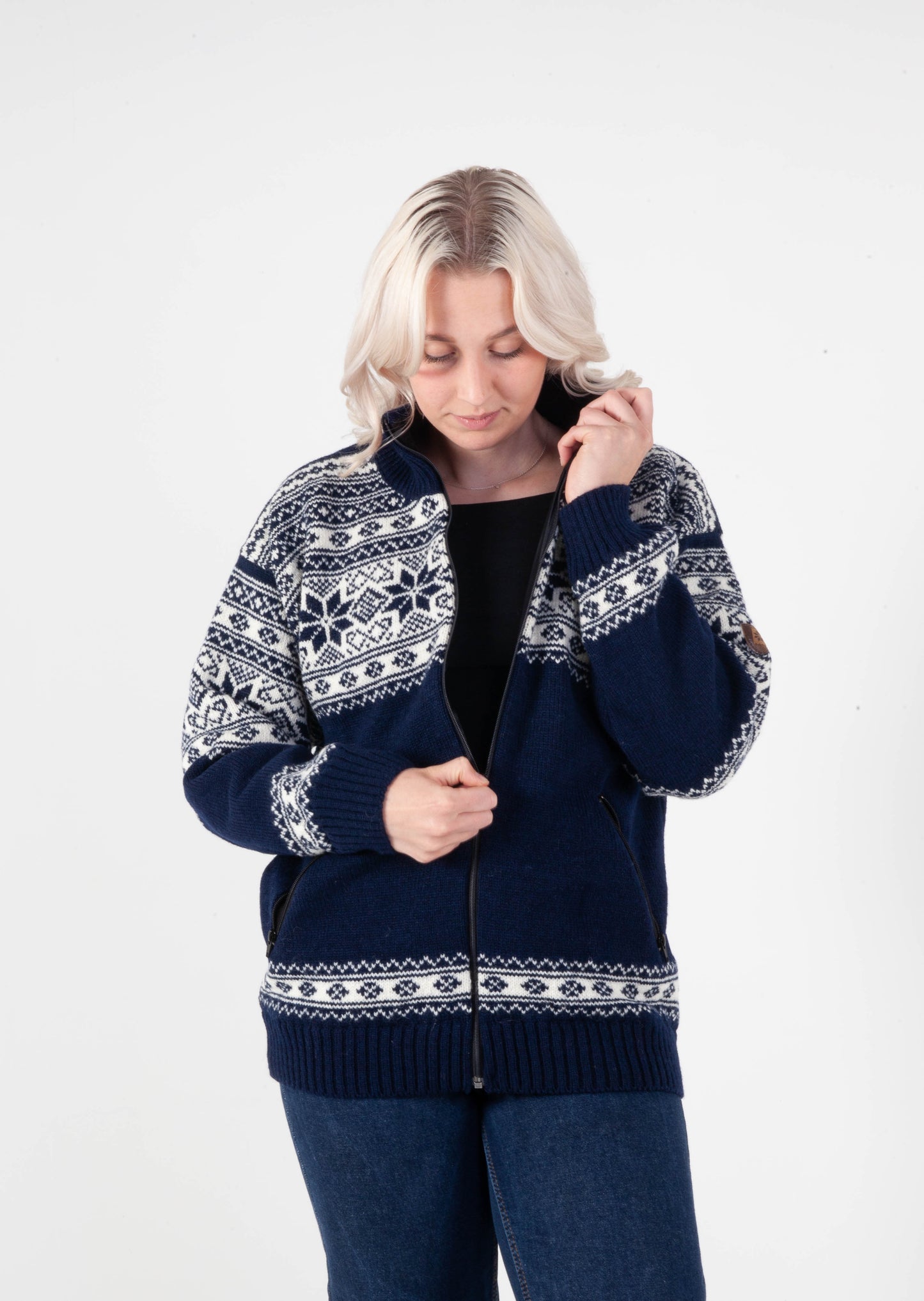 Bråtens - Snowflake FZ | Noors wollen vest met windstopper voering