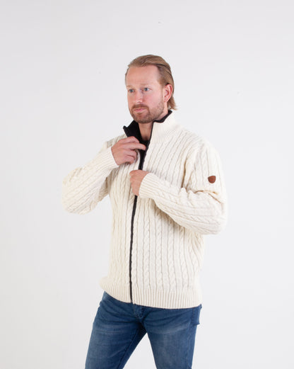 Bratens - Cable jacket | Herren-Cardigan aus norwegischer Wolle