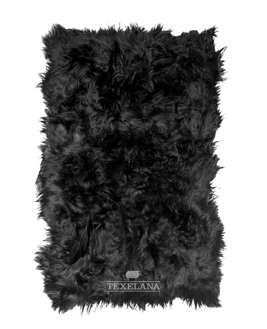 Texelana - vachtkleed van IJslandse schapenvacht | langharig zwart