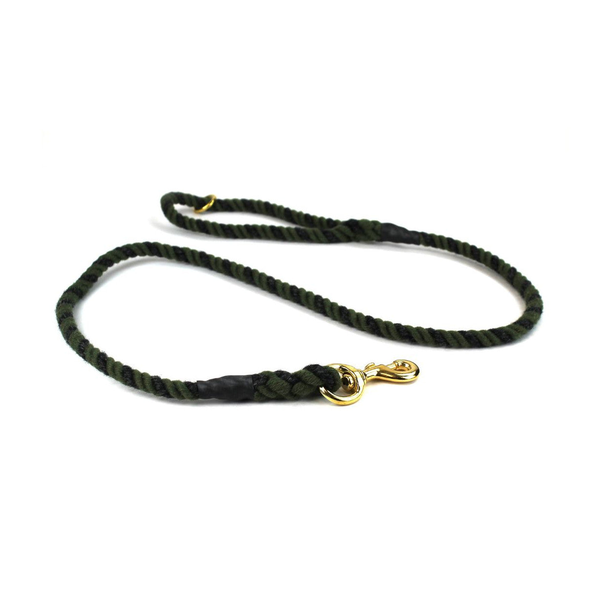 Tweedmill - Wool Rope Lead | wollen hondenriem Charcoal olive