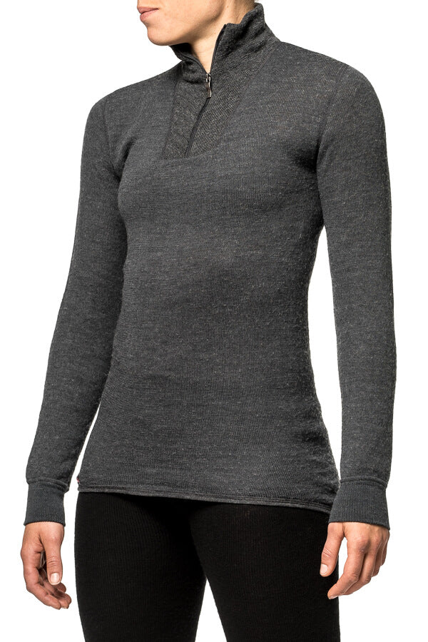 Woolpower - Zip turtleneck 200 | wool thermal shirt with turtleneck