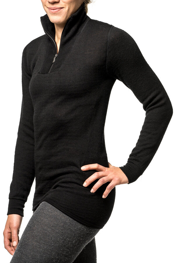 Woolpower - Zip turtleneck 400 | wool thermal shirt with turtleneck