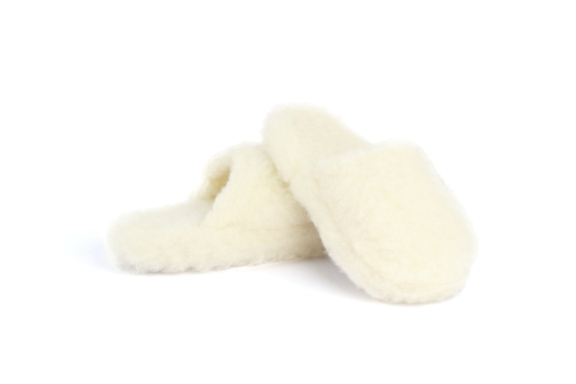 Yoko Wool - Mule slipper basic | pantoffel van schapenwol White