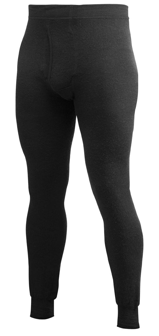 Woolpower - Long Johns 400 | wollen thermolegging met gulp Black