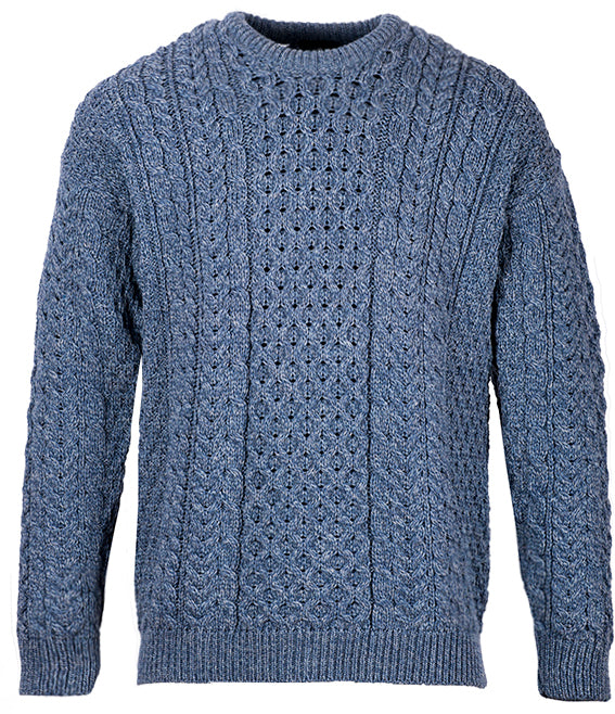 Aran Woollen Mills - A823 | wollen trui (unisex) Blue