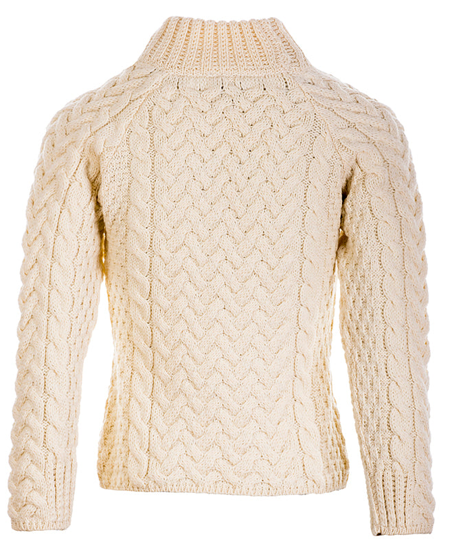 Aran Woollen Mills - B464 | merino wool ladies sweater with turtleneck