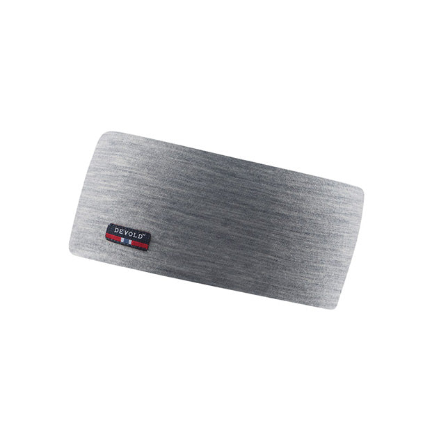 Devold - Breeze headband | hoofdband van merinowol Grey melange