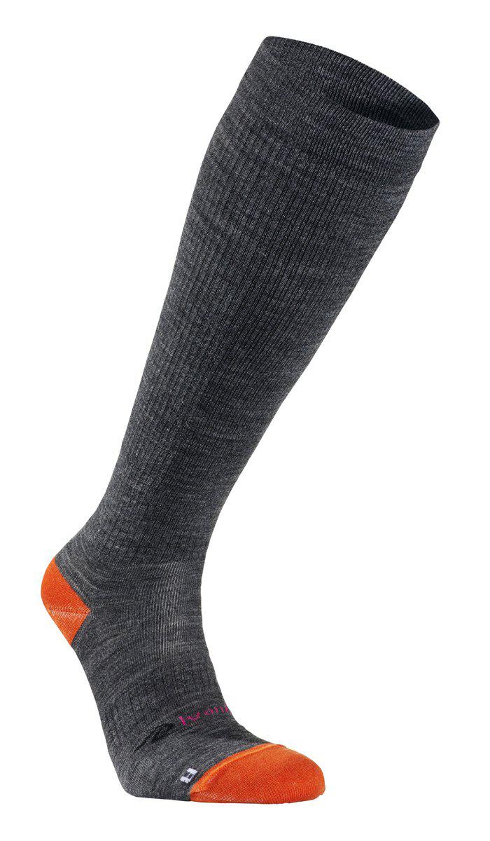 Ivanhoe Knitted in Sweden - Wool sock comp | compressiesok met merinowol Grey