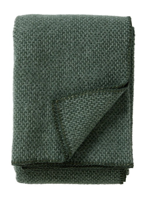 Klippan - Domino | ledikantdeken van wol Green 90x130 cm.