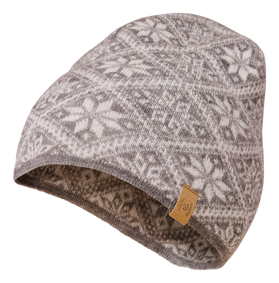 Ivanhoe Knitted in Sweden - Freya hat | wollen muts Grey marl