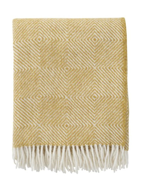Klippan - Gooseye | plaid van gerecyclede wol Yellow 130x200 cm.