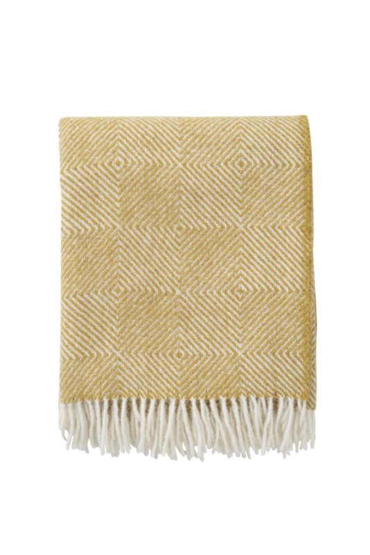 Klippan - Gooseye | plaid van gerecyclede wol Yellow