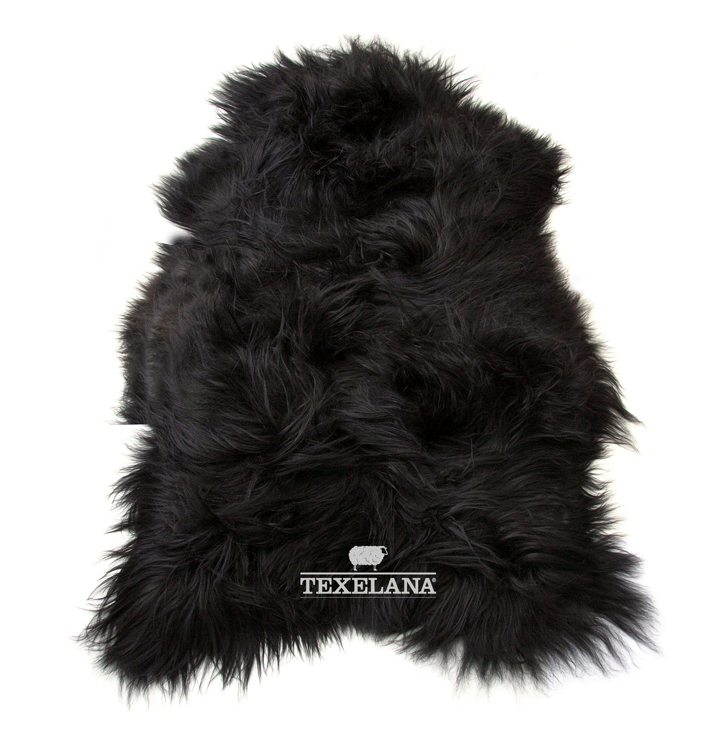 Texelana - Icelandic sheepskin natural | black long hair