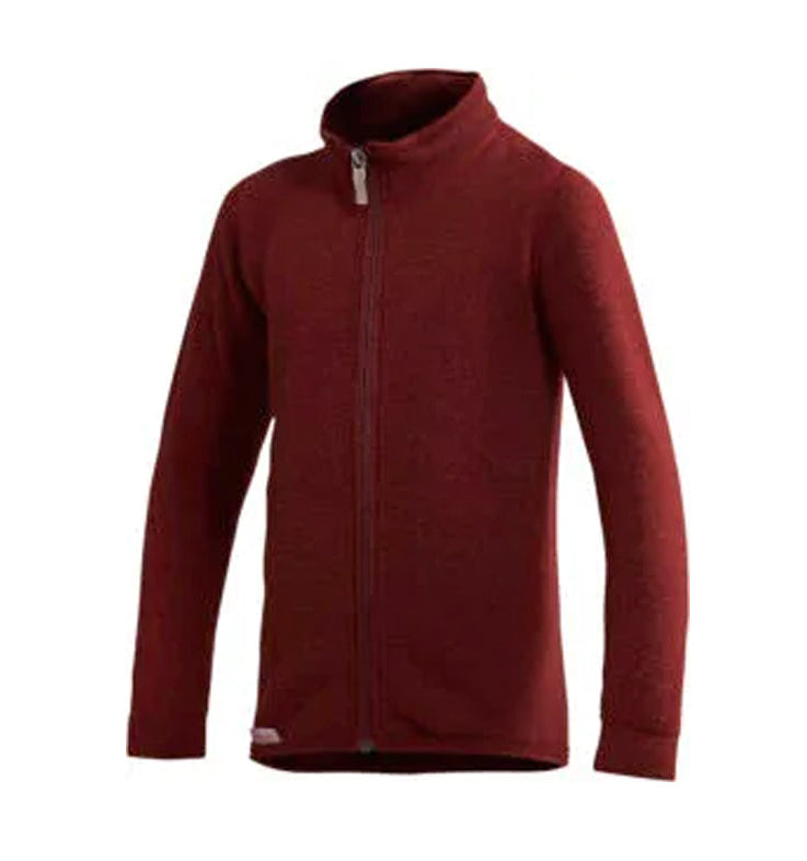 Woolpower Kids | Full Zip Jacket 400 | wollen kinder thermovest Rust red