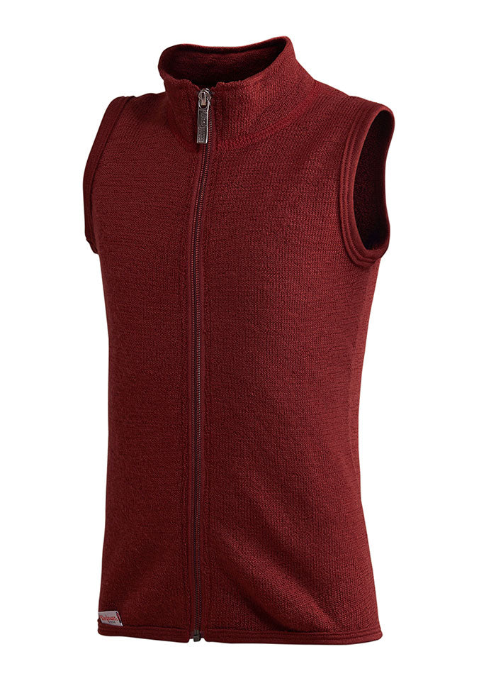 Woolpower Kids | wollen kinder bodywarmer 400 Rust red