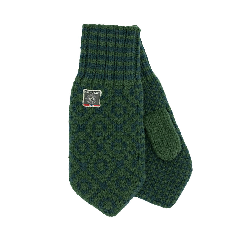 Devold - Svalbard mittens | wollen wanten Forest green