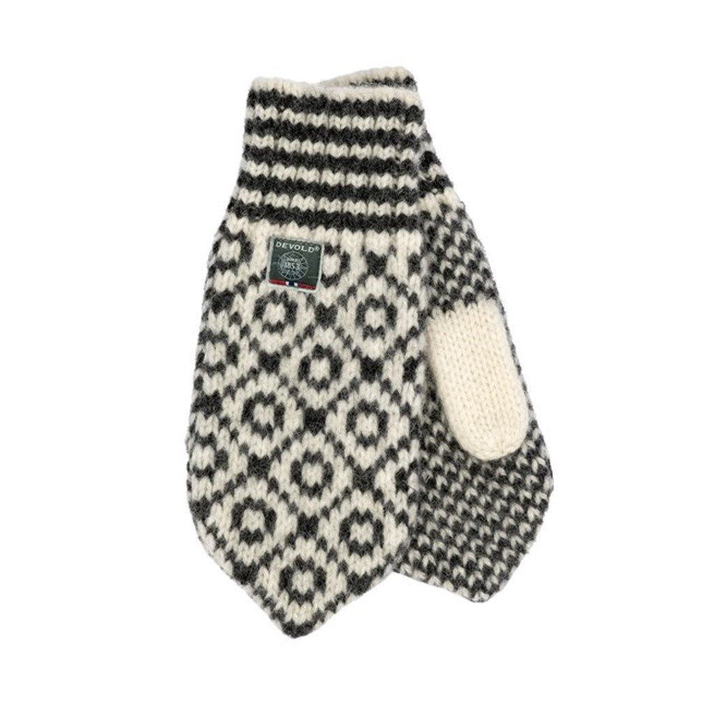 Devold - Svalbard mittens | wollen wanten Offwhite antraciet