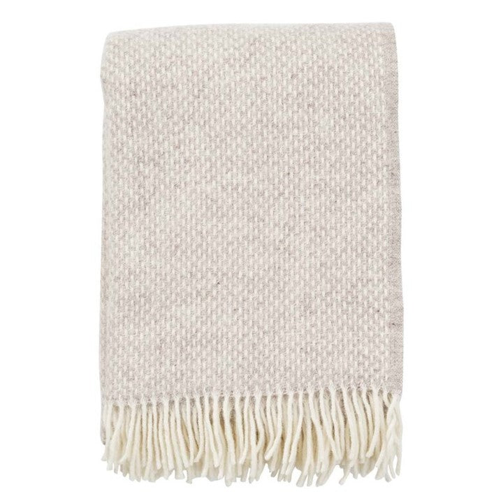 Klippan - Preppy | plaid van lamswol Beige melange