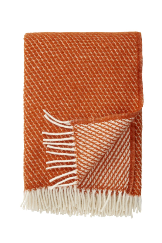 Klippan - Velvet | plaid van lamswol Rust 180x200 cm.