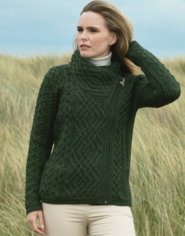 West End - Z4630 | kort damesvest van merinowol Army green