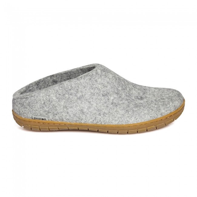 Glerups | Slipper mit Gummisohle – grau